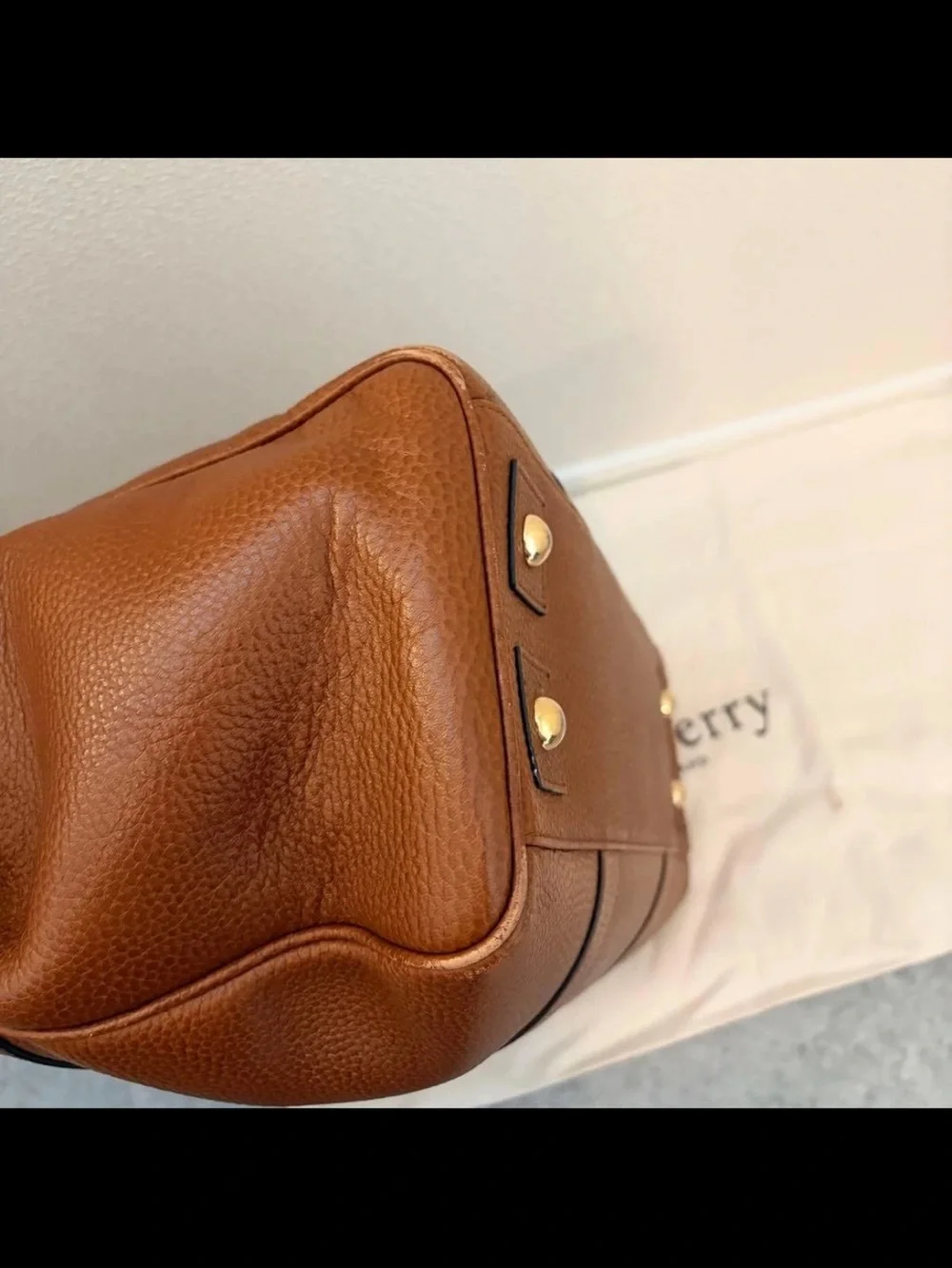 Mulberry Brown Leather Top-Handle Satchel